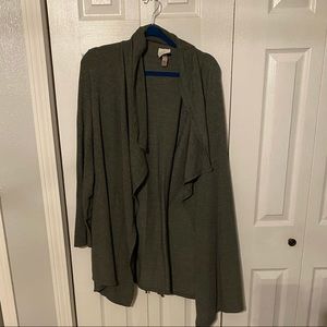 Army green cardigan